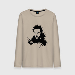 Лонгслив хлопковый мужской Король и шут, цвет: миндальный