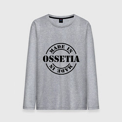 Лонгслив хлопковый мужской Made in Ossetia, цвет: меланж