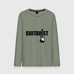 Лонгслив хлопковый мужской Гитарист, цвет: авокадо