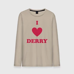 Лонгслив хлопковый мужской I Love Derry, цвет: миндальный