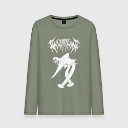 Лонгслив хлопковый мужской GHOSTEMANE, цвет: авокадо