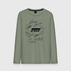 Мужской лонгслив Ateez автографы