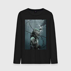 Лонгслив хлопковый мужской Death Stranding, цвет: черный