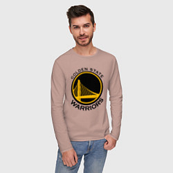 Лонгслив хлопковый мужской GOLDEN STATE WARRIORS, цвет: пыльно-розовый — фото 2