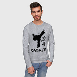 Лонгслив хлопковый мужской Karate craftsmanship, цвет: меланж — фото 2