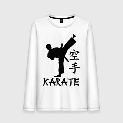 Лонгслив хлопковый мужской Karate craftsmanship, цвет: белый