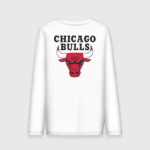 Мужской лонгслив CHICAGO BULLS НА СПИНЕ / Белый – фото 2