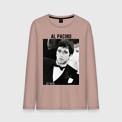 Лонгслив хлопковый мужской Аль Пачино, цвет: пыльно-розовый