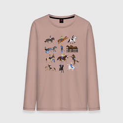 Мужской лонгслив Конный виды спорта