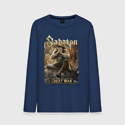 Лонгслив хлопковый мужской Sabaton - The great war, цвет: тёмно-синий