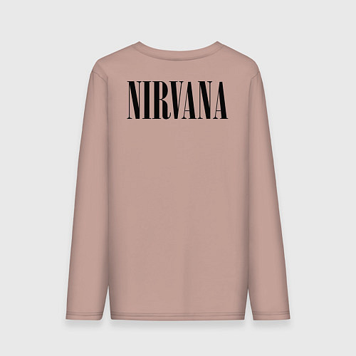 Мужской лонгслив NIRVANA на спине / Пыльно-розовый – фото 2