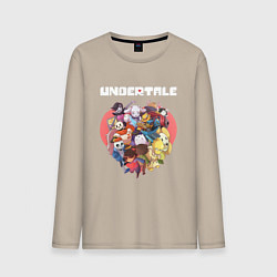 Лонгслив хлопковый мужской UNDERTALE, цвет: миндальный