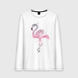 Лонгслив хлопковый мужской Flamingo, цвет: белый