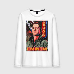 Лонгслив хлопковый мужской EMINEM NEON, цвет: белый