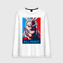 Лонгслив хлопковый мужской MY HERO ACADEMIA All might, цвет: белый