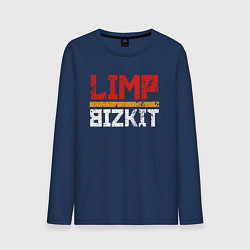 Лонгслив хлопковый мужской LIMP BIZKIT, цвет: тёмно-синий