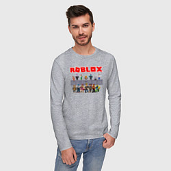 Лонгслив хлопковый мужской ROBLOX, цвет: меланж — фото 2
