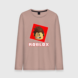 Лонгслив хлопковый мужской ROBLOX, цвет: пыльно-розовый