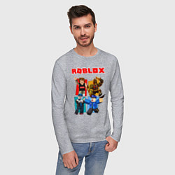 Лонгслив хлопковый мужской ROBLOX, цвет: меланж — фото 2