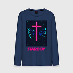 Лонгслив хлопковый мужской STARBOY, цвет: тёмно-синий