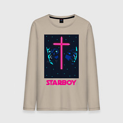 Лонгслив хлопковый мужской STARBOY, цвет: миндальный