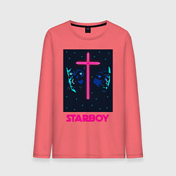 Лонгслив хлопковый мужской STARBOY, цвет: коралловый