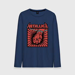 Лонгслив хлопковый мужской Metallica, цвет: тёмно-синий