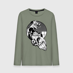 Лонгслив хлопковый мужской Дзюдзо, цвет: авокадо