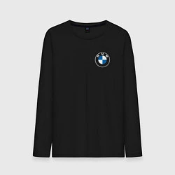 Лонгслив хлопковый мужской BMW LOGO 2020, цвет: черный