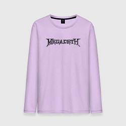 Лонгслив хлопковый мужской Megadeth цвета лаванда — фото 1