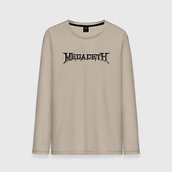Лонгслив хлопковый мужской Megadeth, цвет: миндальный