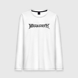 Лонгслив хлопковый мужской Megadeth, цвет: белый