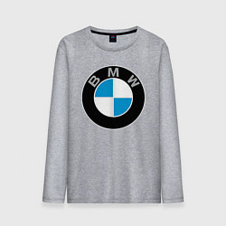 Лонгслив хлопковый мужской BMW, цвет: меланж