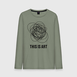 Лонгслив хлопковый мужской This is art, цвет: авокадо