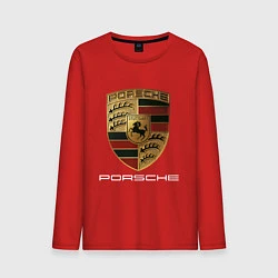 Лонгслив хлопковый мужской PORSCHE, цвет: красный