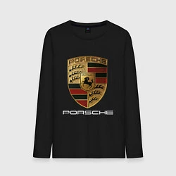 Лонгслив хлопковый мужской PORSCHE, цвет: черный