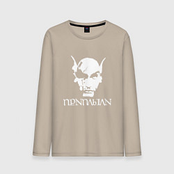 Лонгслив хлопковый мужской TES - Приплыли, цвет: миндальный