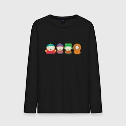 Лонгслив хлопковый мужской SOUTH PARK, цвет: черный