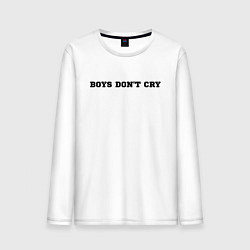 Лонгслив хлопковый мужской BOYS DON'T CRY, цвет: белый