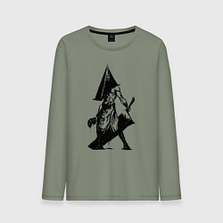 Лонгслив хлопковый мужской SILENT HILL, цвет: авокадо