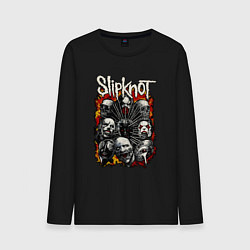 Лонгслив хлопковый мужской Slipknot, цвет: черный