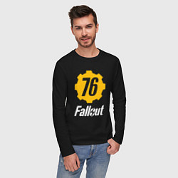 Лонгслив хлопковый мужской FALLOUT76, цвет: черный — фото 2