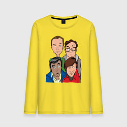 Лонгслив хлопковый мужской The Big Bang Theory Guys цвета желтый — фото 1