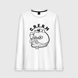 Лонгслив хлопковый мужской Wu-Tang Cat, цвет: белый