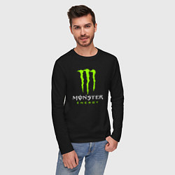 Лонгслив хлопковый мужской MONSTER ENERGY, цвет: черный — фото 2