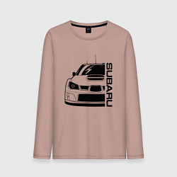 Лонгслив хлопковый мужской SUBARU Z, цвет: пыльно-розовый