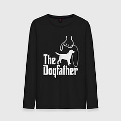 Лонгслив хлопковый мужской The Dogfather - пародия, цвет: черный