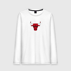 Лонгслив хлопковый мужской CHICAGO BULLS, цвет: белый