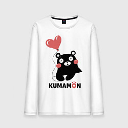 Лонгслив хлопковый мужской Kumamon, цвет: белый