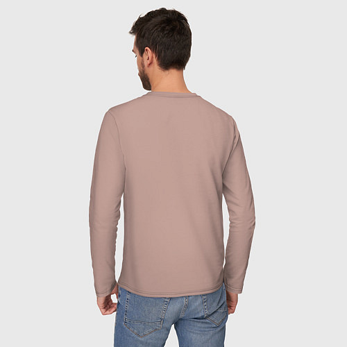 Мужской лонгслив Острые козырьки Череп и бритвы / Пыльно-розовый – фото 4